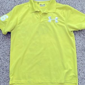 Under Armour yellow polo size L